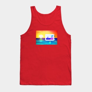 #Vaporwave Vacation Tank Top